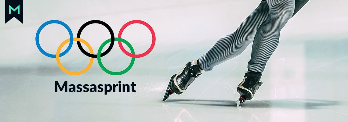 Massastart Schaatsen Olympische Spelen.